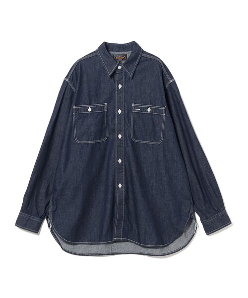 BEAMS PLUS(ビームスプラス)の「8オンス デニム ワークシャツ(シャツ/ブラウス・メンズ・インディゴブルー/ブルー・S/XL/L/M)」の17枚目の写真