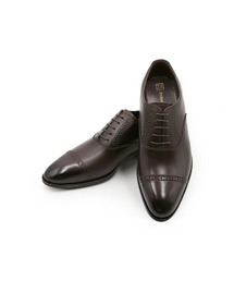 Perfect Suit FActory（パーフェクトスーツファクトリー）の「国産内羽根クウォーターブローグシューズ　ブラック/ブラウン（ブラック）（ドレスシューズ）」