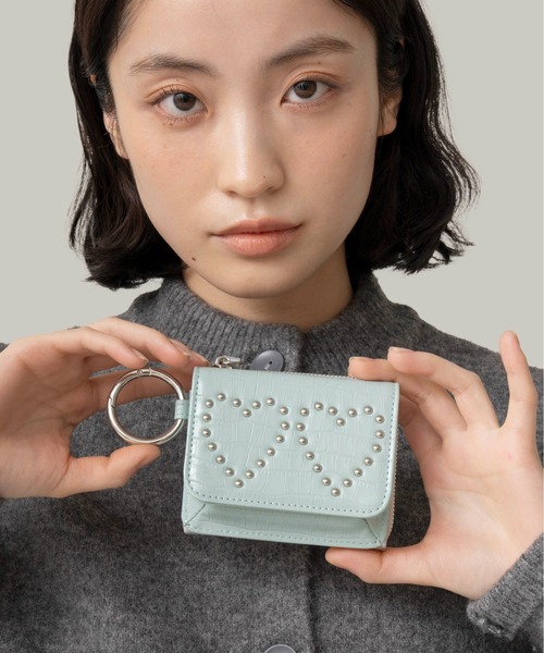 Casselini（キャセリーニ）の「Casselini(キャセリーニ)ハートスタッズマルチケース（コインケース・レディース・ピンク/ブラック/ブルー・FREE）」の3枚目の写真