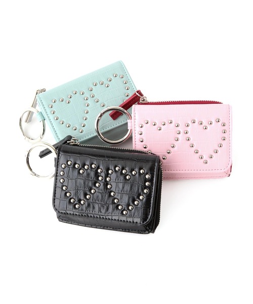 Casselini（キャセリーニ）の「Casselini(キャセリーニ)ハートスタッズマルチケース（コインケース・レディース・ピンク/ブラック/ブルー・FREE）」の22枚目の写真