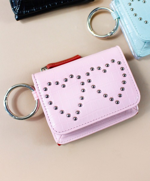 Casselini（キャセリーニ）の「Casselini(キャセリーニ)ハートスタッズマルチケース（コインケース・レディース・ピンク/ブラック/ブルー・FREE）」の10枚目の写真