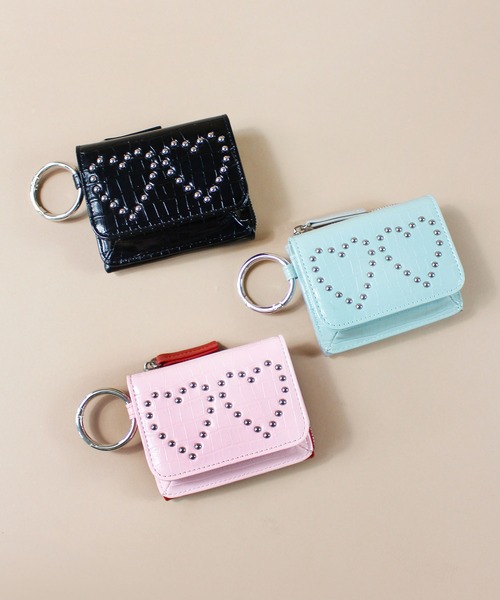 Casselini（キャセリーニ）の「Casselini(キャセリーニ)ハートスタッズマルチケース（コインケース・レディース・ピンク/ブラック/ブルー・FREE）」の8枚目の写真