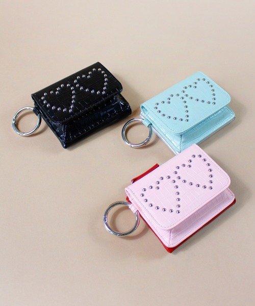 Casselini（キャセリーニ）の「Casselini(キャセリーニ)ハートスタッズマルチケース（コインケース・レディース・ピンク/ブラック/ブルー・FREE）」の9枚目の写真