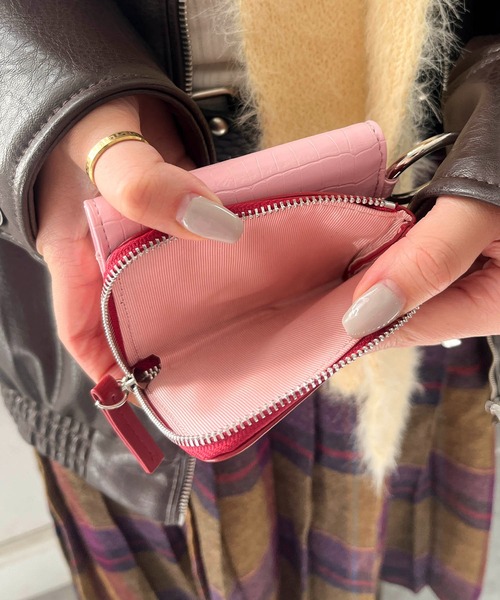 Casselini（キャセリーニ）の「Casselini(キャセリーニ)ハートスタッズマルチケース（コインケース・レディース・ピンク/ブラック/ブルー・FREE）」の15枚目の写真