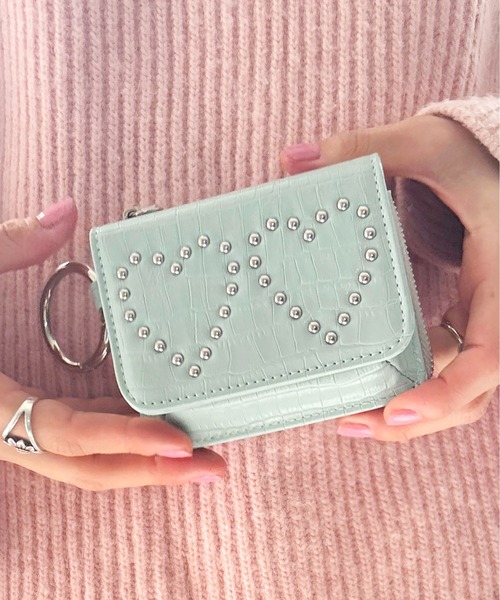 Casselini（キャセリーニ）の「Casselini(キャセリーニ)ハートスタッズマルチケース（コインケース・レディース・ピンク/ブラック/ブルー・FREE）」の19枚目の写真