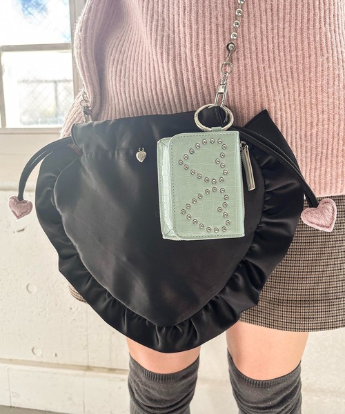 Casselini（キャセリーニ）の「Casselini(キャセリーニ)ハートスタッズマルチケース（コインケース・レディース・ピンク/ブラック/ブルー・FREE）」の21枚目の写真