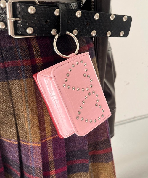 Casselini（キャセリーニ）の「Casselini(キャセリーニ)ハートスタッズマルチケース（コインケース・レディース・ピンク/ブラック/ブルー・FREE）」の11枚目の写真