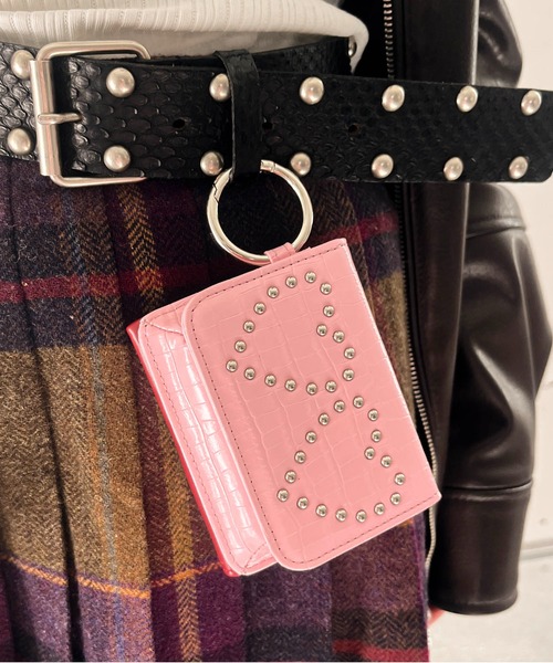 Casselini（キャセリーニ）の「Casselini(キャセリーニ)ハートスタッズマルチケース（コインケース・レディース・ピンク/ブラック/ブルー・FREE）」の12枚目の写真