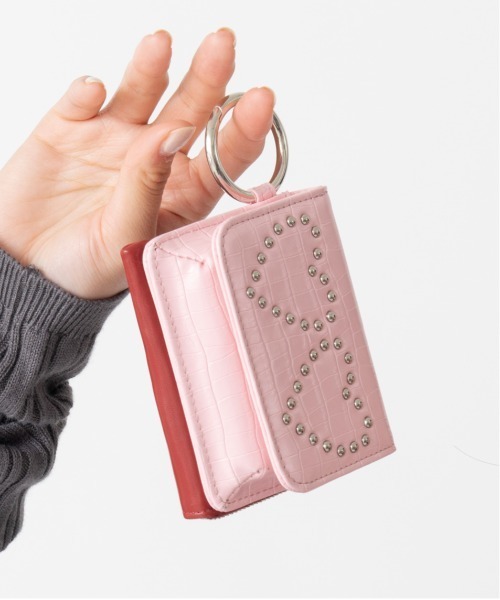 Casselini（キャセリーニ）の「Casselini(キャセリーニ)ハートスタッズマルチケース（コインケース・レディース・ピンク/ブラック/ブルー・FREE）」の6枚目の写真