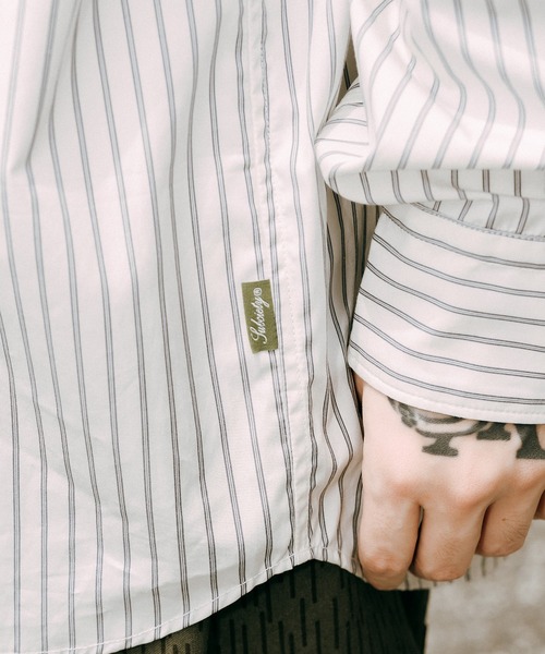 Subciety(サブサエティ)の「Supima cotton stripe shirt(シャツ/ブラウス・メンズ・ホワイト/グリーン/ブルー・MEDIUM/SMALL/X-LARGE/LARGE)」の10枚目の写真