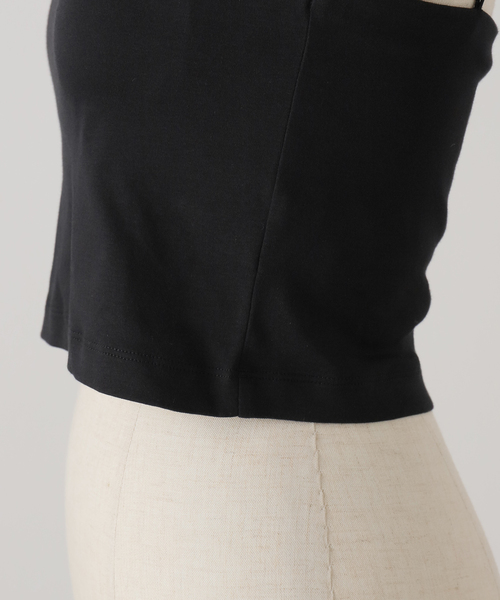 Deuxieme Classe(ドゥーズィエムクラス)の「【LALA VIE/ララヴィ】 CROPPED キャミソール(Tシャツ/カットソー・レディース・ホワイト/ブラック・38/36)」の9枚目の写真