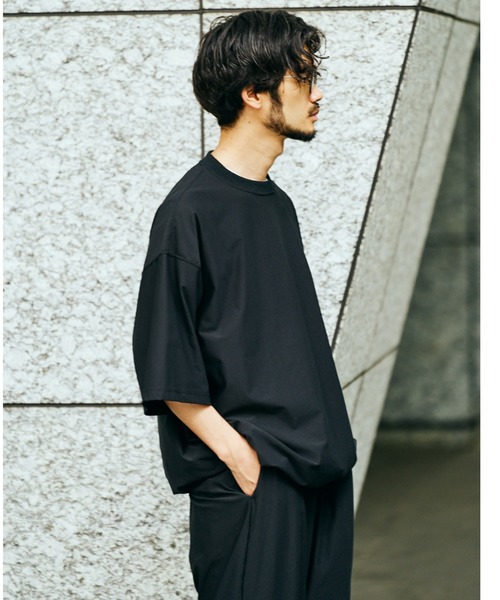 SUNNY  SPORTS（サニースポーツ）の「SUNNY SPORTS / サニースポーツ DRAWSTRING BIGGEST CREW TEE Primeflex ドローストリングTシャツ（Tシャツ/カットソー・メンズ・ホワイト/ブラウン/ブラック/オリーブ・LARGE/MEDIUM）」の9枚目の写真