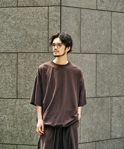 SUNNY  SPORTS（サニースポーツ）の「SUNNY SPORTS / サニースポーツ DRAWSTRING BIGGEST CREW TEE Primeflex ドローストリングTシャツ（Tシャツ/カットソー・メンズ・ホワイト/ブラウン/ブラック/オリーブ・LARGE/MEDIUM）」の11枚目の写真