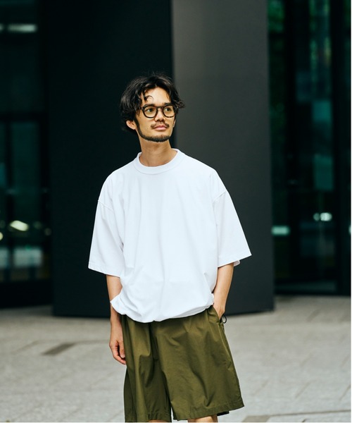 SUNNY  SPORTS（サニースポーツ）の「SUNNY SPORTS / サニースポーツ DRAWSTRING BIGGEST CREW TEE Primeflex ドローストリングTシャツ（Tシャツ/カットソー・メンズ・ホワイト/ブラウン/ブラック/オリーブ・LARGE/MEDIUM）」の6枚目の写真