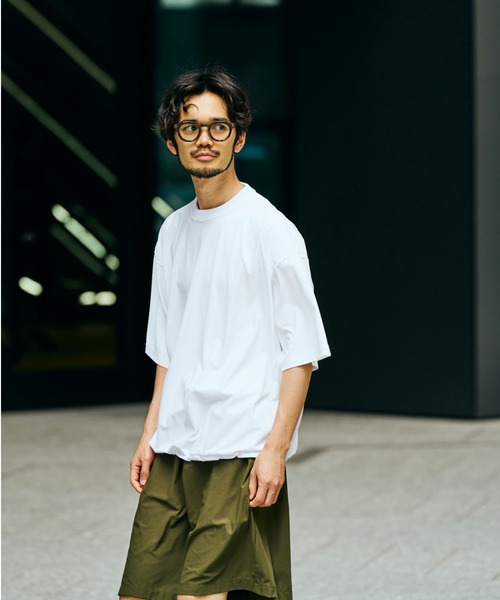 SUNNY  SPORTS（サニースポーツ）の「SUNNY SPORTS / サニースポーツ DRAWSTRING BIGGEST CREW TEE Primeflex ドローストリングTシャツ（Tシャツ/カットソー・メンズ・ホワイト/ブラウン/ブラック/オリーブ・LARGE/MEDIUM）」の7枚目の写真