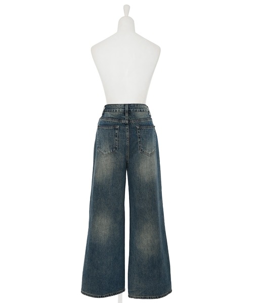 Narcissus(ナルシス)の「ダメージデニムパンツ/ヴィンテージ風フレアデニム《動画あり》(デニムパンツ・レディース・その他・FREE)」の3枚目の写真