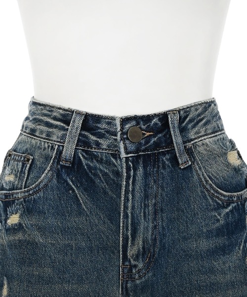 Narcissus(ナルシス)の「ダメージデニムパンツ/ヴィンテージ風フレアデニム《動画あり》(デニムパンツ・レディース・その他・FREE)」の4枚目の写真