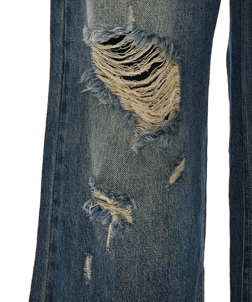 Narcissus(ナルシス)の「ダメージデニムパンツ/ヴィンテージ風フレアデニム《動画あり》(デニムパンツ・レディース・その他・FREE)」の8枚目の写真