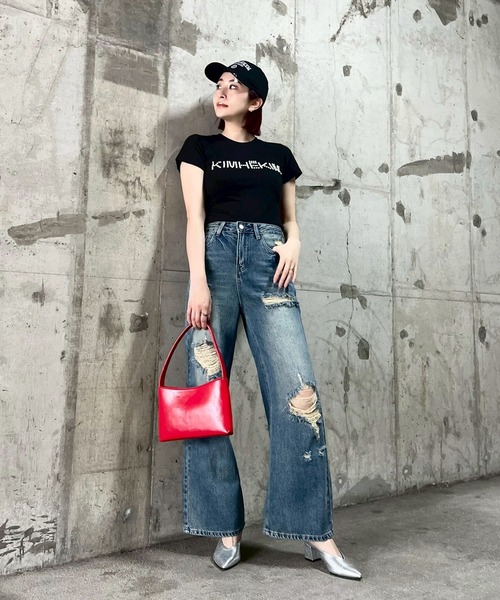 Narcissus(ナルシス)の「ダメージデニムパンツ/ヴィンテージ風フレアデニム《動画あり》(デニムパンツ・レディース・その他・FREE)」の10枚目の写真