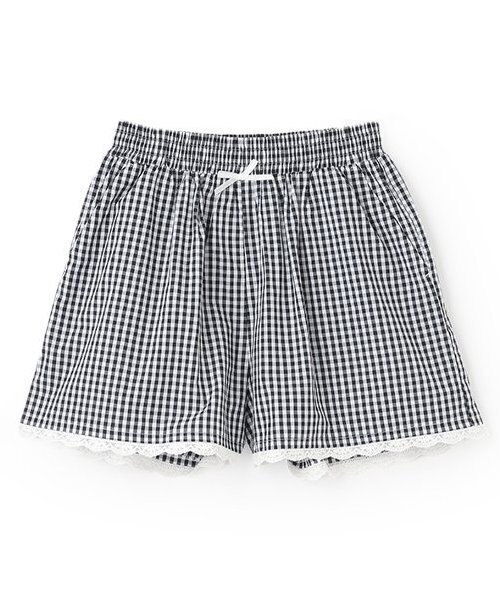 Mi-je(ミジェ)の「ギンガムチェックショートパンツ【韓国ファッション】(その他パンツ・レディース・ブラック/レッド・M/S)」の7枚目の写真