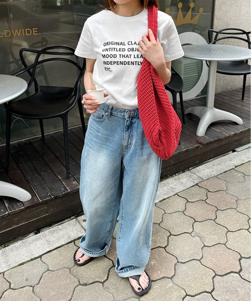 LE MORE（リモア）の「メッシュトートバッグ（トートバッグ・レディース・アイボリー/レッド・FREE）」の19枚目の写真