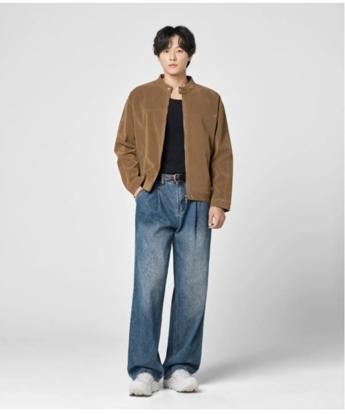Vini(ヴィニ)の「【Vini】バイオウォッシュ ワンタックワイドデニム(デニムパンツ・メンズ・ブラック/インディゴブルー・LARGE/MEDIUM/SMALL)」の7枚目の写真