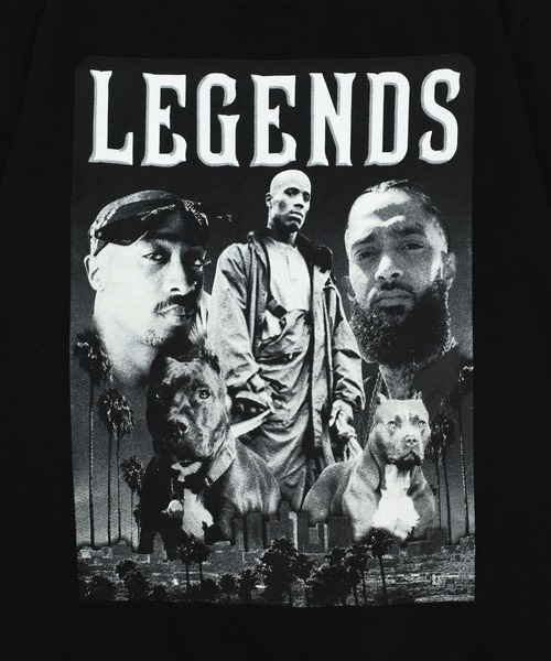 VINTAGE(ヴィンテージ)の「【USED】PRO TEAM “LEGENDS” ラップ バンド Tシャツ(Tシャツ/カットソー・メンズ・ブラック・X-LARGE)」の2枚目の写真