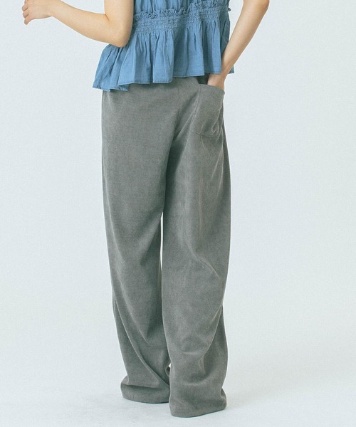 ROSE BUD（ローズバッド）の「CORDUROY PANTS（その他パンツ・レディース・レッド/ホワイト/グレー/ブラック・ONE SIZE）」の5枚目の写真