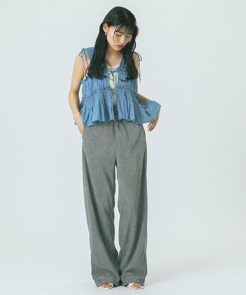 ROSE BUD（ローズバッド）の「CORDUROY PANTS（その他パンツ・レディース・レッド/ホワイト/グレー/ブラック・ONE SIZE）」の7枚目の写真