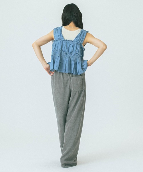 ROSE BUD（ローズバッド）の「CORDUROY PANTS（その他パンツ・レディース・レッド/ホワイト/グレー/ブラック・ONE SIZE）」の10枚目の写真