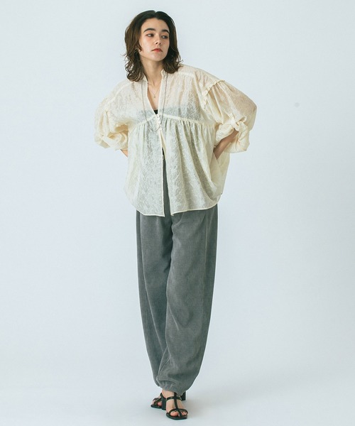 ROSE BUD（ローズバッド）の「CORDUROY PANTS（その他パンツ・レディース・レッド/ホワイト/グレー/ブラック・ONE SIZE）」の14枚目の写真