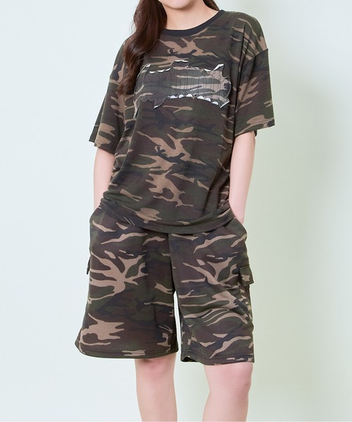 セール】《Tシャツ+ショートパンツ》レディース セットアップ 半袖 セール】《Tシャツ+ショートパンツ》レディース セットアップ 半袖