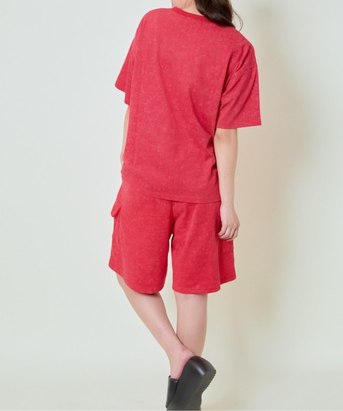 GORGE(ゴージ)の「《Tシャツ+ショートパンツ》レディース セットアップ 半袖 上下セット(つなぎ/オールインワン・レディース・チャコール/カモフラージュ/レッド・F)」の7枚目の写真