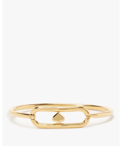 kate spade new york(ケイトスペード ニューヨーク)の「カット トゥ ザ チェイス オーバル スペード バングル(バングル/リストバンド・レディース・イエロー・ONESIZE)」の1枚目の写真