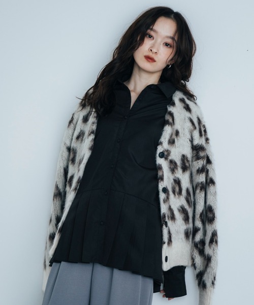 Shelly island（シェリーアイランド）の「コクーンスリーブプリーツヘムシャツ（シャツ/ブラウス・レディース・ホワイト/ブラック/ブルー・FREE）」の14枚目の写真