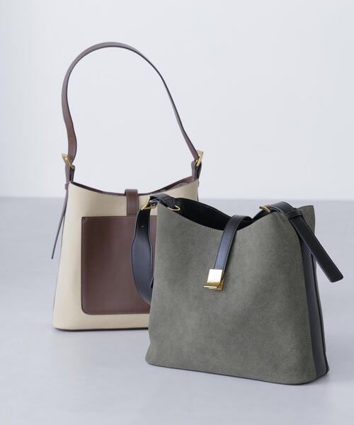 ◇【Oggi掲載】スウェードコンビワンショルダーバッグ