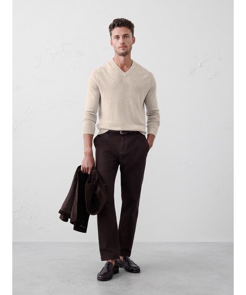 BANANA REPUBLIC FACTORY STORE（バナナリパブリック ファクトリーストア）の「BANANA REPUBLIC FACTORY STORE　　メリノウール Vネック セーター（ニット/セーター・メンズ・ネイビー/ナチュラル/ブラック/ワイン・XL/M/S/L）」の8枚目の写真