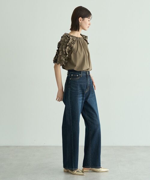 YECCA VECCA（イェッカヴェッカ）の「UVカットフリルスリーブカットソー（Tシャツ/カットソー・レディース・ブラック/カーキ・FREE）」の21枚目の写真