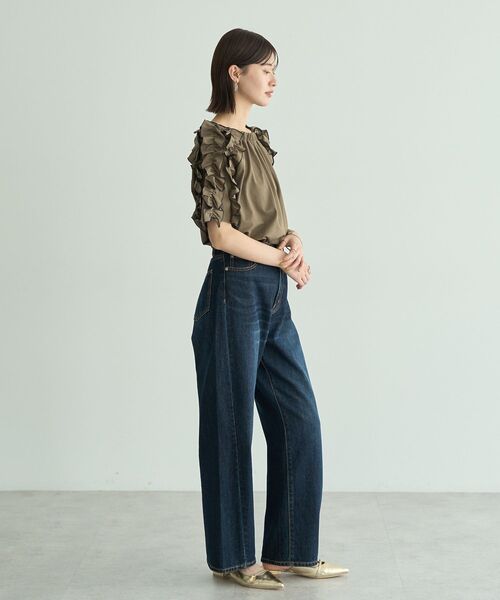 YECCA VECCA（イェッカヴェッカ）の「UVカットフリルスリーブカットソー（Tシャツ/カットソー・レディース・ブラック/カーキ・FREE）」の22枚目の写真