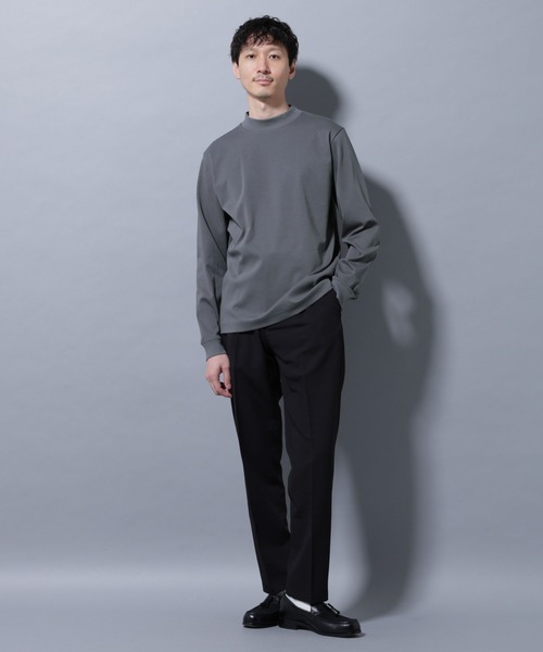 NANO universe（ナノユニバース）の「アンチスメルモックネックTシャツ 長袖（Tシャツ/カットソー・メンズ・ホワイト/チャコール/ブラック/レンガ・S/XL/L/M）」の15枚目の写真