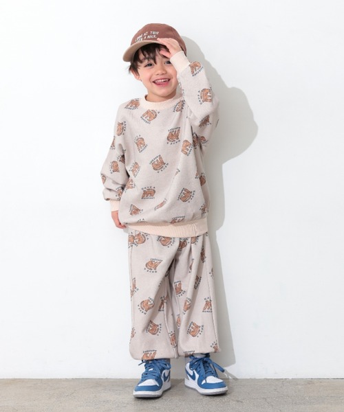 Ocean&Ground(オーシャン&グラウンド)の「ソウガラプリントスウェット(スウェット・キッズ・グレイッシュベージュ/アイボリー/ピンク/ダークブルー・120/110/100/90/140/130)」の17枚目の写真