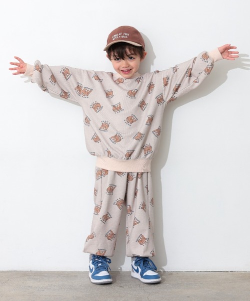 Ocean&Ground(オーシャン&グラウンド)の「ソウガラプリントスウェット(スウェット・キッズ・グレイッシュベージュ/アイボリー/ピンク/ダークブルー・120/110/100/90/140/130)」の18枚目の写真