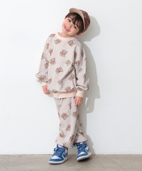 Ocean&Ground(オーシャン&グラウンド)の「ソウガラプリントスウェット(スウェット・キッズ・グレイッシュベージュ/アイボリー/ピンク/ダークブルー・120/110/100/90/140/130)」の19枚目の写真