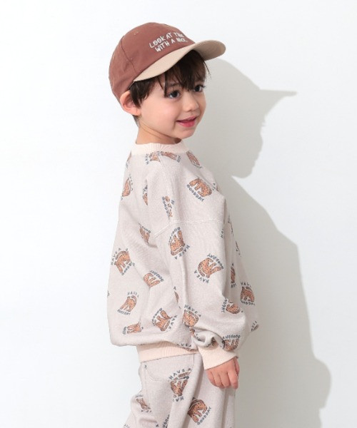 Ocean&Ground(オーシャン&グラウンド)の「ソウガラプリントスウェット(スウェット・キッズ・グレイッシュベージュ/アイボリー/ピンク/ダークブルー・120/110/100/90/140/130)」の16枚目の写真