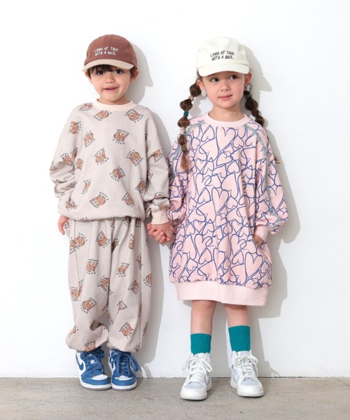 Ocean&Ground(オーシャン&グラウンド)の「ソウガラプリントスウェット(スウェット・キッズ・グレイッシュベージュ/アイボリー/ピンク/ダークブルー・120/110/100/90/140/130)」の21枚目の写真