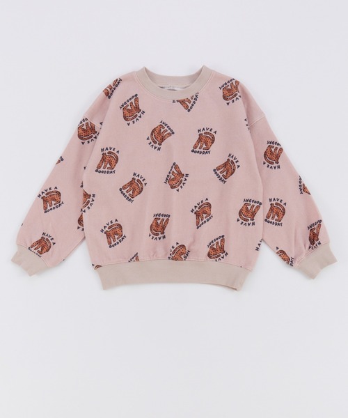 Ocean&Ground(オーシャン&グラウンド)の「ソウガラプリントスウェット(スウェット・キッズ・グレイッシュベージュ/アイボリー/ピンク/ダークブルー・120/110/100/90/140/130)」の9枚目の写真