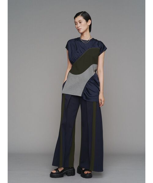 tシャツ ASYMME CURVE LINE TOP / アシメカーブライントップ レディース ASYMME CURVE LINE TOP / アシメカーブライントップ（Tシャツ