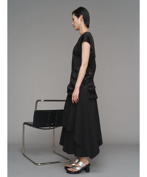 tシャツ ASYMME CURVE LINE TOP / アシメカーブライントップ レディース ASYMME CURVE LINE TOP / アシメカーブライントップ（Tシャツ
