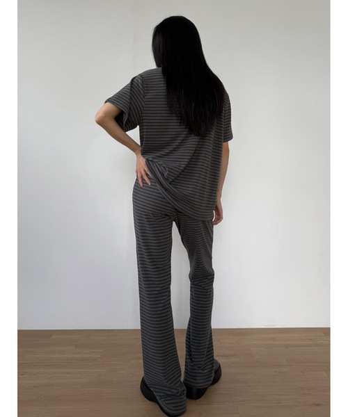 Didot.showroom(ディドット ショールーム)の「【DIDOT.】フリースボーダーフレアパンツ(その他パンツ・レディース・パープル/チャコール/ブラック/アイボリー・FREE)」の18枚目の写真