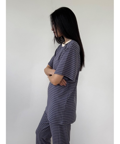Didot.showroom(ディドット ショールーム)の「【DIDOT.】フリースボーダーフレアパンツ(その他パンツ・レディース・パープル/チャコール/ブラック/アイボリー・FREE)」の7枚目の写真